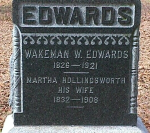 W. W. Edwards tombstone in Graceland Cemetery